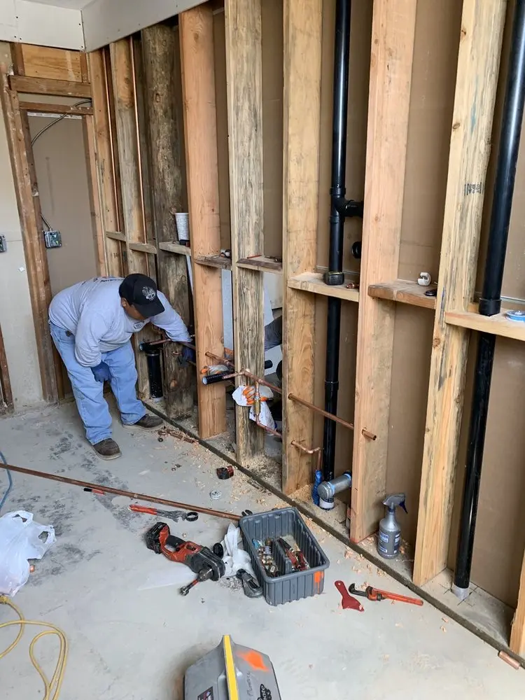 Commercial rough-in plumbing for Gas Line Repair in North Main Area